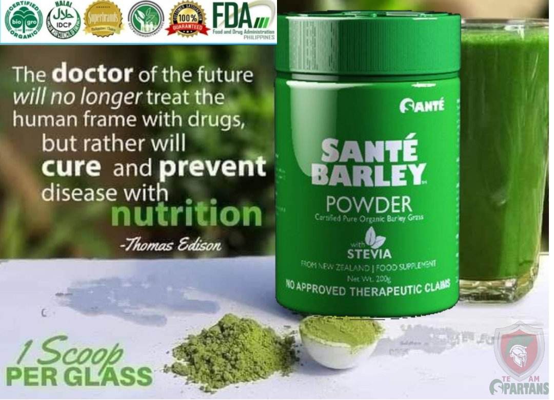 Prevention is Better than Cure with Sante Barley Pure Barley Grass Powder