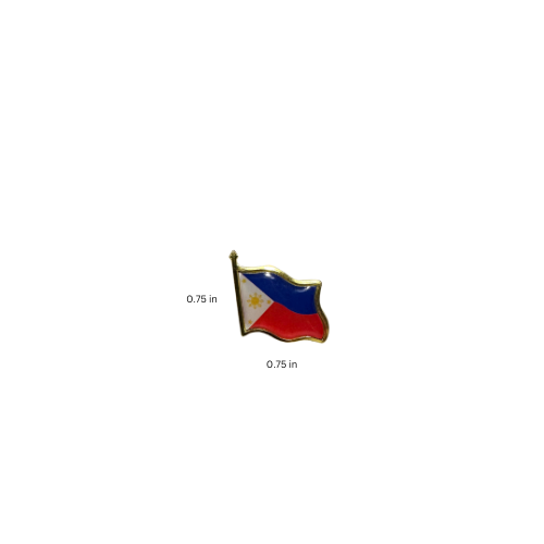 2pcs Philippine flag pin - 0.75 in x 0.75 in