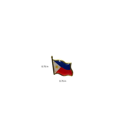 2pcs Philippine flag pin - 0.75 in x 0.75 in