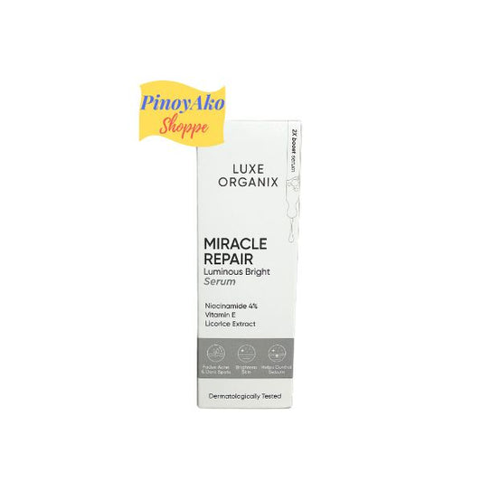 Luxe Organix Miracle Repair Luminous Bright Serum 4% Niacinamide 30mL. Made in Korea.