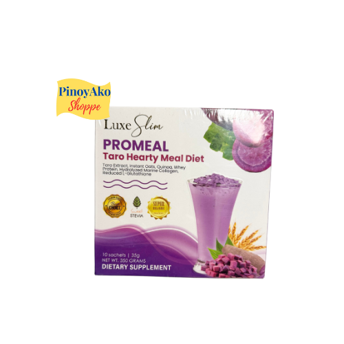 Luxe Slim Promeal Taro Hearty Meal Juice. 10 sachets x 35g