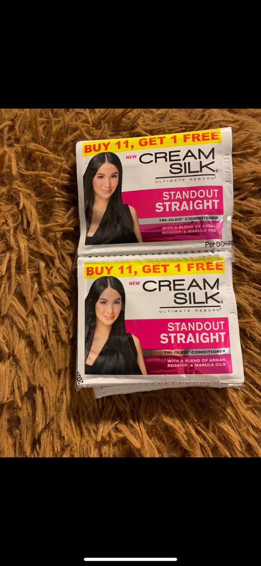 Cream Silk Conditioner Standout Straight Hair Reborn Conditioner. 12 sachets